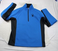 Spyder Mens S/P Blue &amp; Black Half-Zip Core Sweater - $24.06