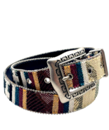 Elite Belt Womens Large Multicolor Striped Tapestry Fresno CA Woven West... - $13.99