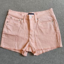 J Crew Mercantile Denim Cut Off Shorts Womens Size 28 Coral Pink Cotton ... - £17.13 GBP