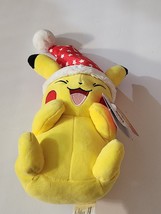 New Pokemon Pikachu Plush With Santa Hat Holiday Christmas NWT - £16.34 GBP