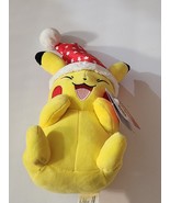 New Pokemon Pikachu Plush With Santa Hat Holiday Christmas NWT - £16.33 GBP