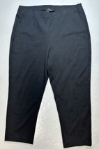 Eileen Fisher Crepe Cropped Pants Womens Medium Black Stretch Pull On He... - $25.99