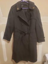 DSCP USMC Marine Corps size 12R Trench Coat rain jacket Black With Insignia - £33.55 GBP
