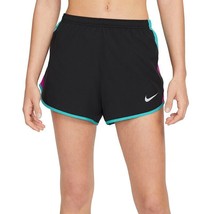 Nike 10K Running Shorts Women XXL Black Teal Pink Dri Fit Lightweight Li... - £16.95 GBP