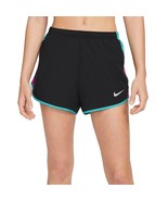 Nike 10K Running Shorts Women XXL Black Teal Pink Dri Fit Lightweight Li... - £17.02 GBP