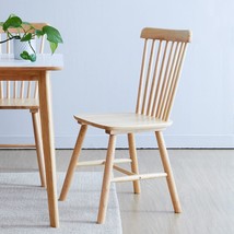 Livinia Aslan Malaysian Oak Dining Chair Set Of Two, Country, Natural Oak - £175.74 GBP