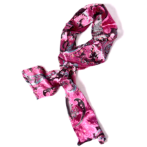 Women&#39;s Pink Paisley Silky Scarf - £8.30 GBP