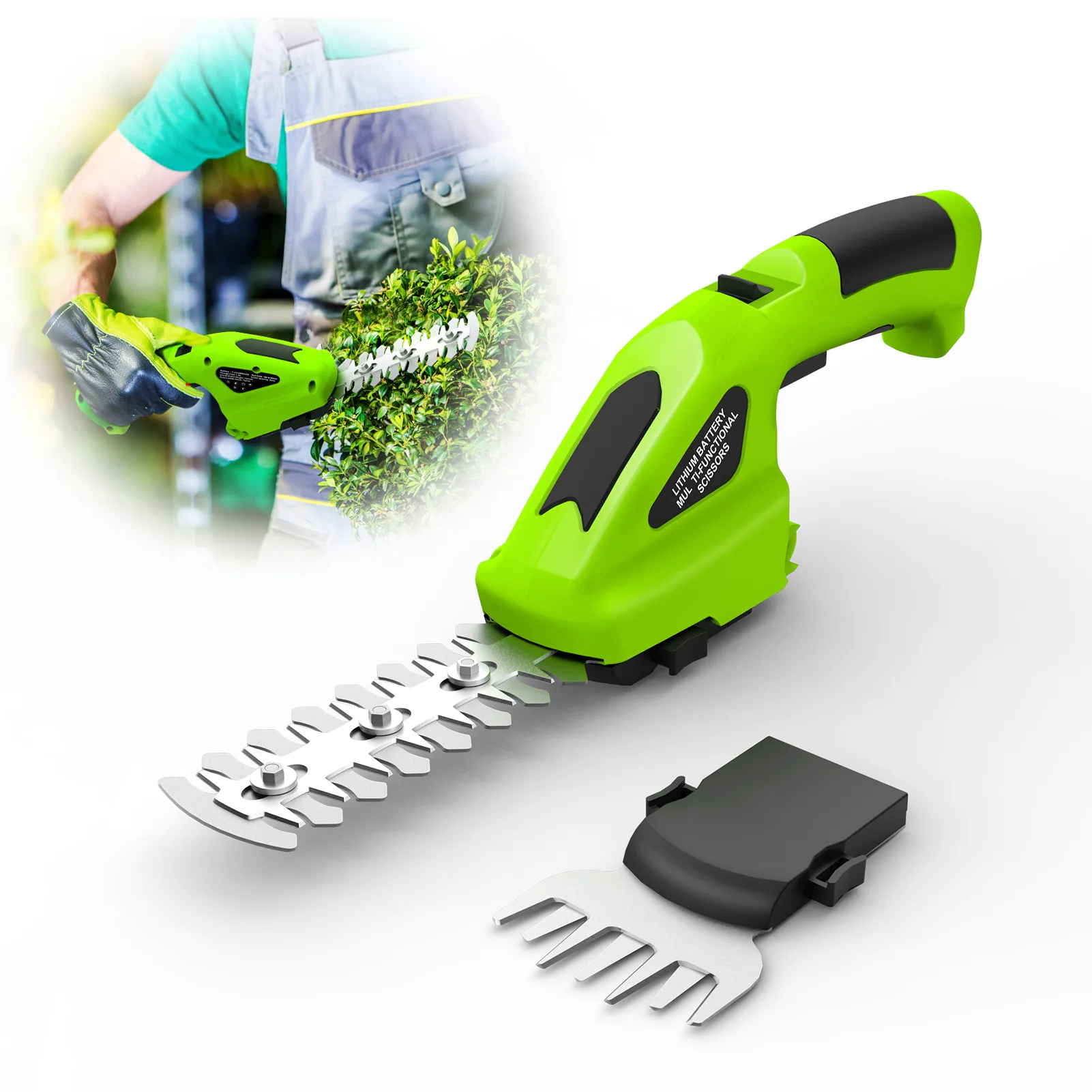 Cordless Hee Tmer Electric Hand Held Gr Shear Shrubbery Clipper 7.2V Electric Gr - £103.30 GBP