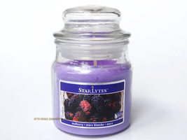 New Starlytes Purple Mulberry Star Candle 3 oz Glass Jar Soy wax lid chr... - £3.98 GBP