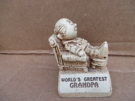 Vintage 1970&#39;s Cm Paula Co Figure Words greastest grandpa - £11.15 GBP