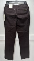 Chicos So Slimming Madison Pant Sz 1 Tall (US 8)  Dark Brown Straight Jeans NEW - £43.95 GBP