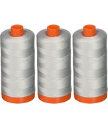 3 PACK Aurifil A1050 2600 Mako Cotton Thread Solid 50WT 1422Yds Dove - $71.87 CAD
