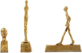 Statues BUNGALOW 5 Surrealist Three Forms Gold Leaf Set 3 Iron - £119.10 GBP