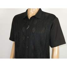 Men Silversilk 2pc walking leisure Matching Suit Italian woven knits 51016 Black image 6