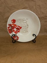 Ceramica Cuore Poppy Flowers 9&quot; Round Pasta Bowl Made In Italy - $17.75