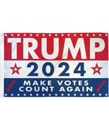 Trump 2024 (Make Votes Count Again) MAGA 3x5 Feet Banner Flag - £14.08 GBP