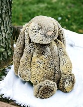 Jellycat London Bashful Woodland Bunny Rabbit Plush Brown Gray 12 inch Stuffed - £14.78 GBP