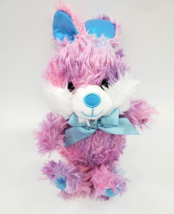 Walmart Bunny Rabbit Purple Blue Pink Tie Dye Sparkly  10&quot; Plush Toy B315 - £7.85 GBP