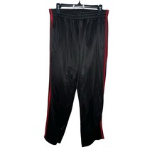 Galaxy By Harvic Mens Track Pants Size XL Black Red Side Stripe Ankle Zi... - €7,58 EUR