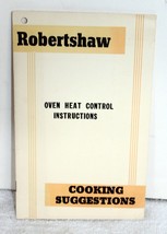Robertshaw Oven Heat Control Instructions Cooking Suggestions Booklet - £12.05 GBP