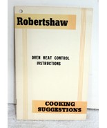 Robertshaw Oven Heat Control Instructions Cooking Suggestions Booklet - $284.91 MXN