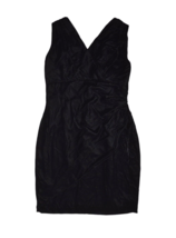 Nicole Miller Dress Womens 10 Black Velour Sleeveless Strap Ruffle Mini ... - $22.11