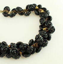 Vintage 40s HASKELL-esque Black Button Charm 22” Necklace; Charitable Do... - $224.95