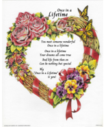 8 x 10 Wall Art and Decor Heart Wreath with an Array of Flowers and Butt... - $8.20 CAD+
