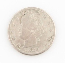 1886 Ee. Uu. Liberty Níquel Moneda MB Clave Fecha Tipo 2 Filadelfia 5c M... - $413.90