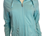 Alison Daley Aqua Zip Front Knit Jacket Size M - $23.74