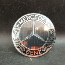 Genuine Mercedes Benz Center Cap Wheel OEM Logo Chrome Star Black 75mm - $24.75