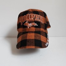 Yooper Adjustable Baseball Cap Orange Black Plaid Flannel Hat Upper Peni... - £9.74 GBP