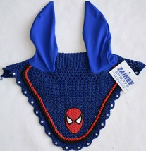 Spider Man Horse Breathable Cotton Ear BONNET/NET/MASK/HOOD Crochet Fly Veil - £10.13 GBP