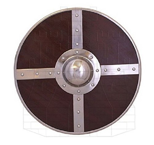 NauticalMart Round Medieval Wooden Round Shield