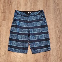 Quiksilver Swim Shorts ~ Sz 29 ~ Teal Blue &amp; Black - £16.20 GBP