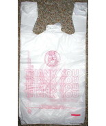 50 WHOLESALE PLASTIC T SHIRT BAGS SHOPPING MERCHANDICE - $10.90 CAD
