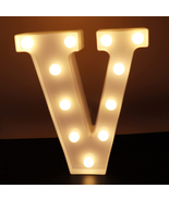 LED Letter V Decor Lights Alphabet Light up Sign Night Light for Home Pa... - £11.95 GBP