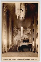 RPPC Grand Foyer of Radio City Music Hall Rockefeller Center NY Postcard V23 - £6.33 GBP