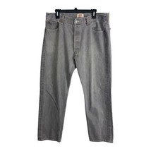 Levis Mens Jeans Size 38 Straight Leg Gray Button Fly Pockets Norm Core - £26.58 GBP