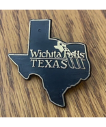 Wichita Falls Texas Pin Vintage State Shaped Black Gold Plastic 80s 90s ... - $110.78 MXN