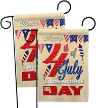 Happy 4Th Garden Flags Pack Fourth Of July 13 X18.5 Double-Sided House Banner - £22.78 GBP