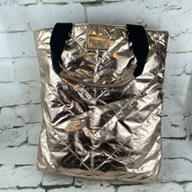 Victoria’s Secret Tote Bag Plush Rose Gold Metallic Puffer Limited Edition - £11.84 GBP
