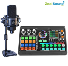 Zealsound Professional Podcast Kit Microphone Sound Card PC Smartphone You Tube - £52.56 GBP
