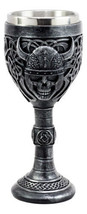 Viking Warrior Of Valhalla Skull Wine Goblet Gothic Celtic Knotwork Chalice-
... - £19.74 GBP