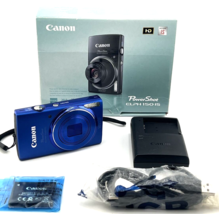 Canon PowerShot ELPH 150 IS Digital Camera PC2054 BLUE 10x Zoom Video Tested IOB - £204.57 GBP