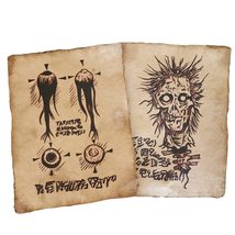 Necronomicon, Evil Dead, Book of the Dead aged printed sketch book pages... - £12.76 GBP