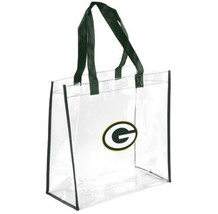 Green Bay Packers Clear Reusable Plastic Tote Bag NFL 2023 Stadium Approved - £8.86 GBP