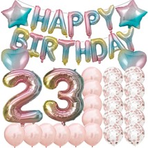 Sweet 23Th Birthday Decorations Party Supplies,Rainbow Number 23 Balloons,23Th F - £17.93 GBP