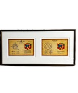 Rubik Cube Patent Artwork Drawings Double Framed 5x7 Prints Matted - £37.75 GBP