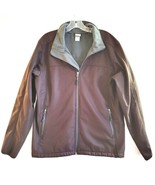 Champion Mens Jacket Size Medium Brown Fleece Lined Full Zip - $16.49